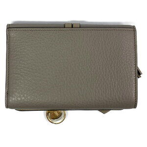 Chloe gray tri fold wallet leather
